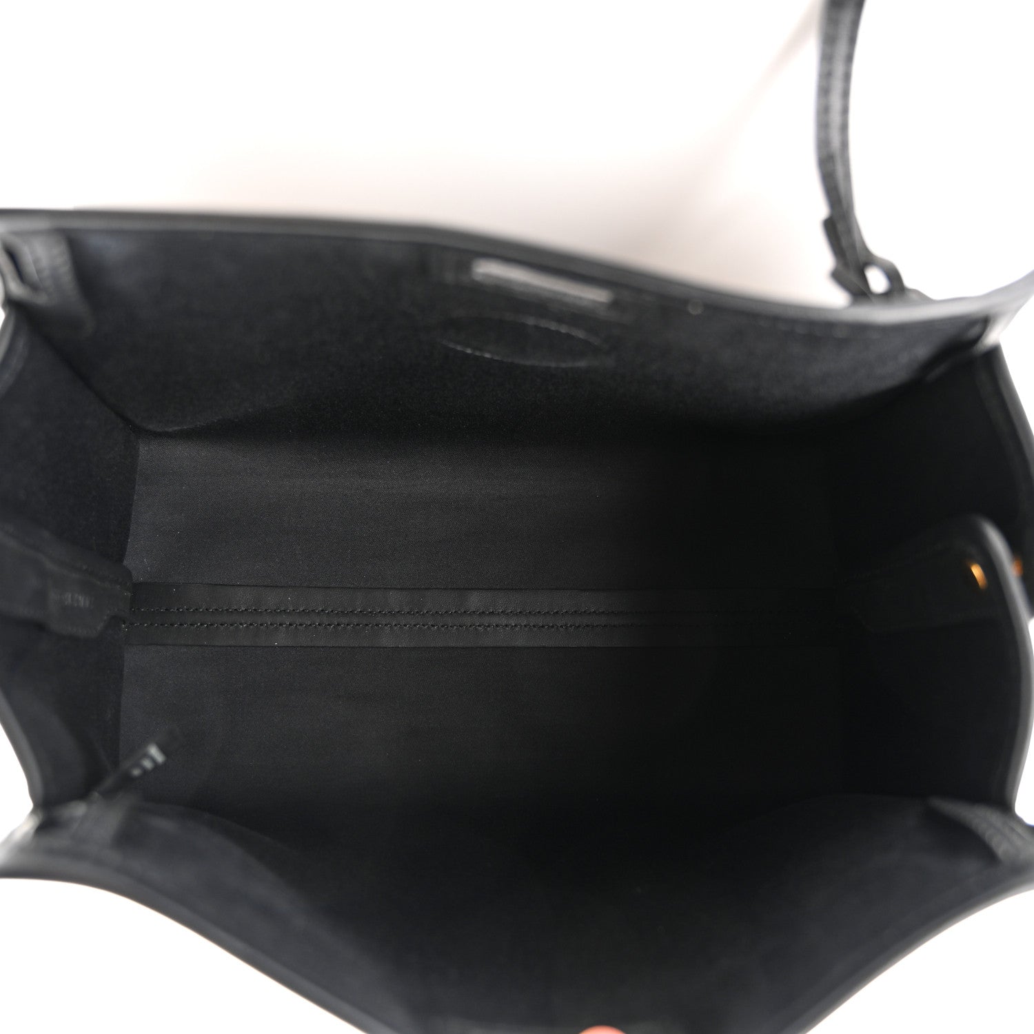 Fendi Glazed Fabric Vitello Century FF 1974 Stamp Patch Mini Peekaboo Defender Cover Mogano Panna Black 5 of 10