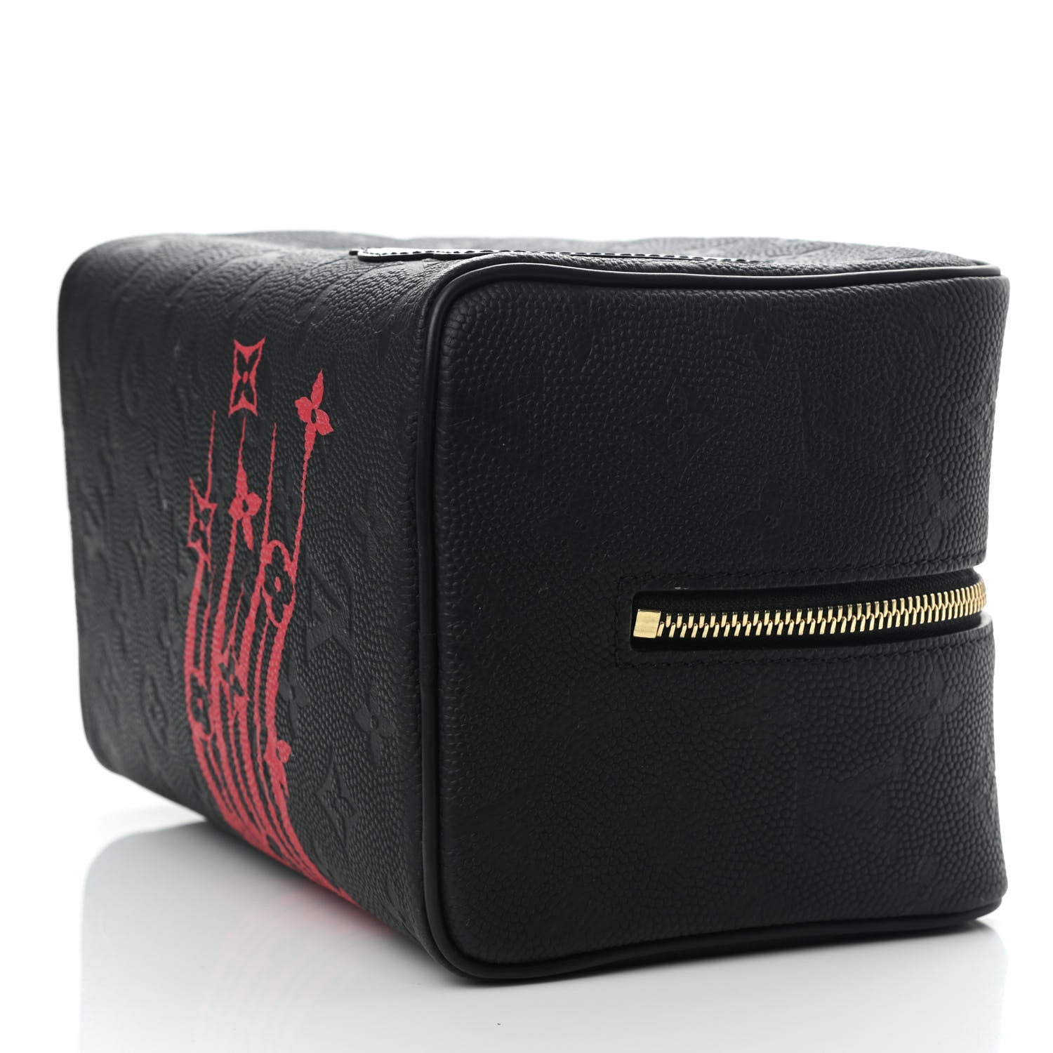 Louis Vuitton X NBA Calfskin Monogram Embossed Cloakroom Dopp Kit Black 3 of 6