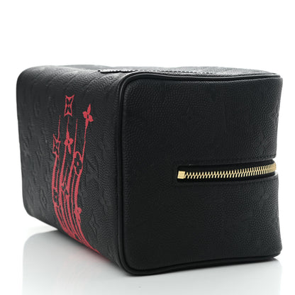 Louis Vuitton X NBA Calfskin Monogram Embossed Cloakroom Dopp Kit Black 3 of 6
