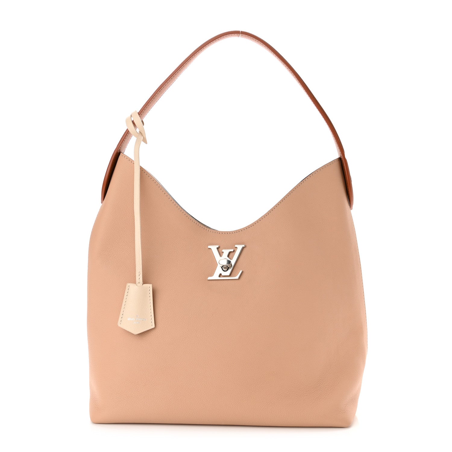 Louis Vuitton Calfskin Lockme Hobo Beige 1 of 10