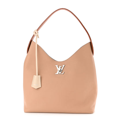 Louis Vuitton Calfskin Lockme Hobo Beige 1 of 10