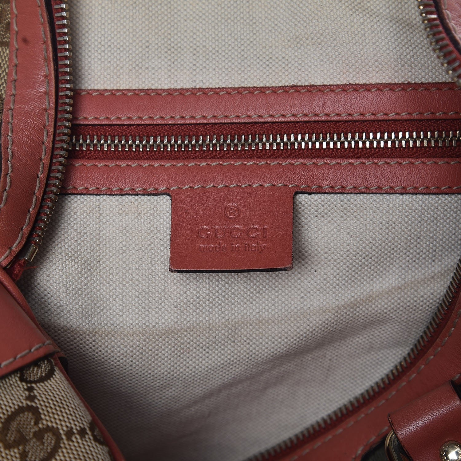 Gucci Monogram Vintage Web Medium Boston Pink 6 of 15