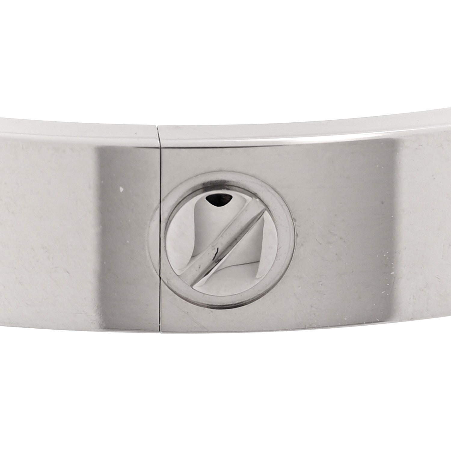 Cartier 18K White Gold LOVE Single Screw Bracelet 17 5 of 7