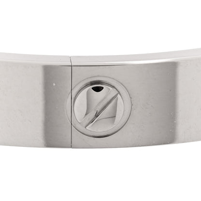 Cartier 18K White Gold LOVE Single Screw Bracelet 17 5 of 7