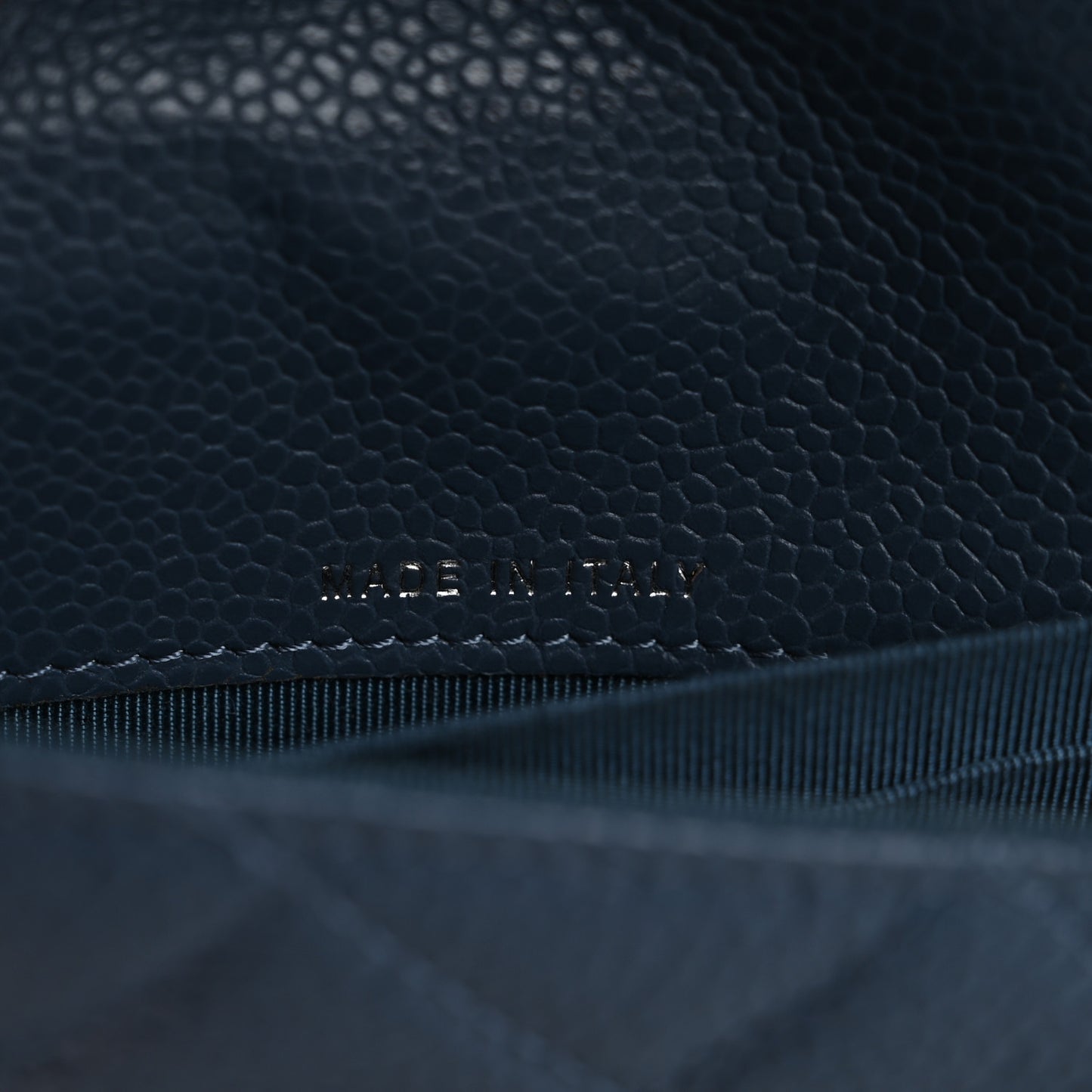 Caviar Quilted Travel Wallet Blue