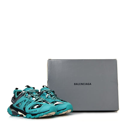 Balenciaga Mesh Nylon Womens Track Sneakers 37 Turquoise Grey 9 of 9