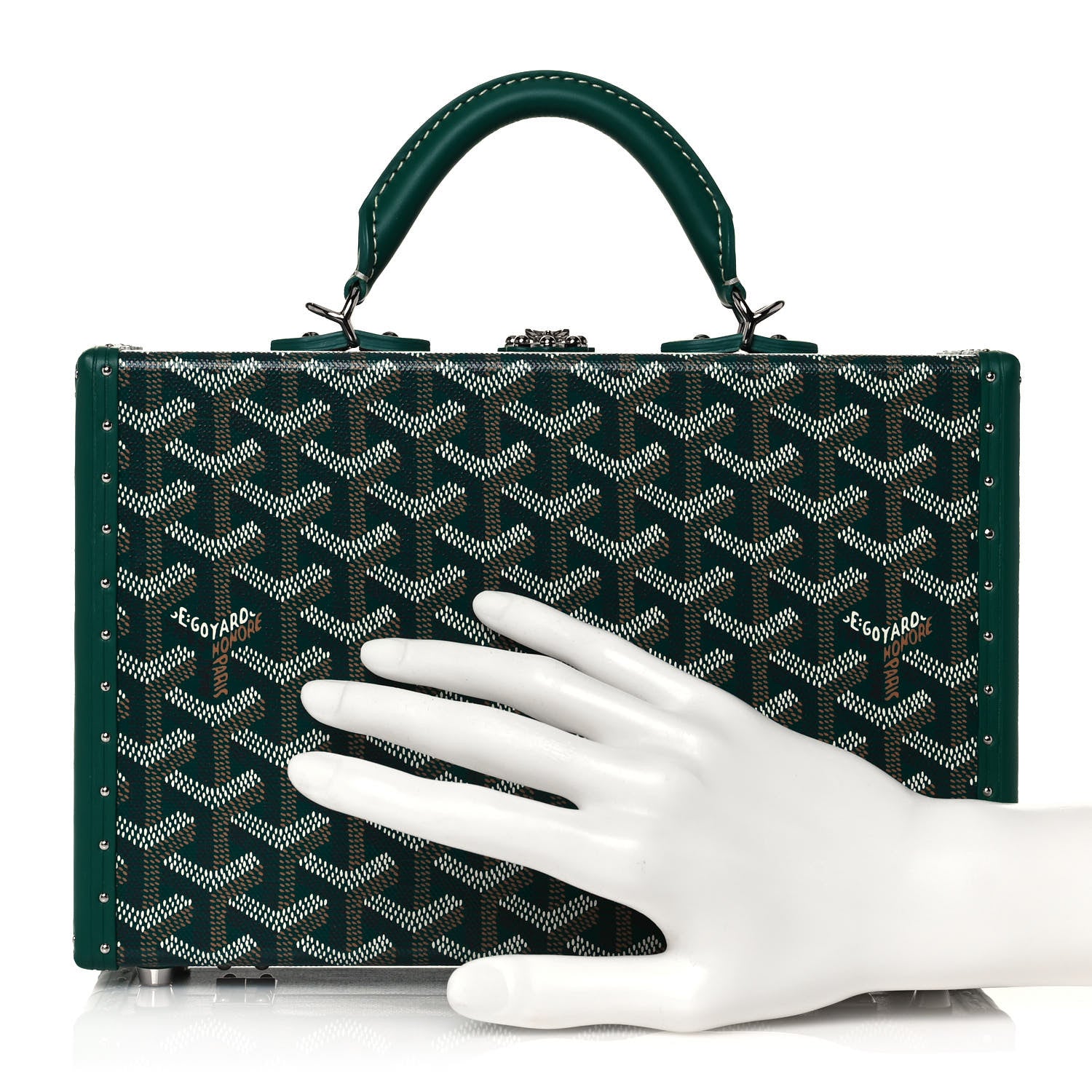 Goyard Goyardine Grand Hotel Trunk Bag Green 3 of 15