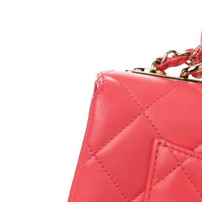 Chanel Lambskin Quilted Small Trendy CC Flap Dual Handle Bag Coral 14 of 19