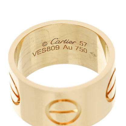 Cartier 18K Yellow Gold 11mm LOVE Ring 57 8 4 of 5