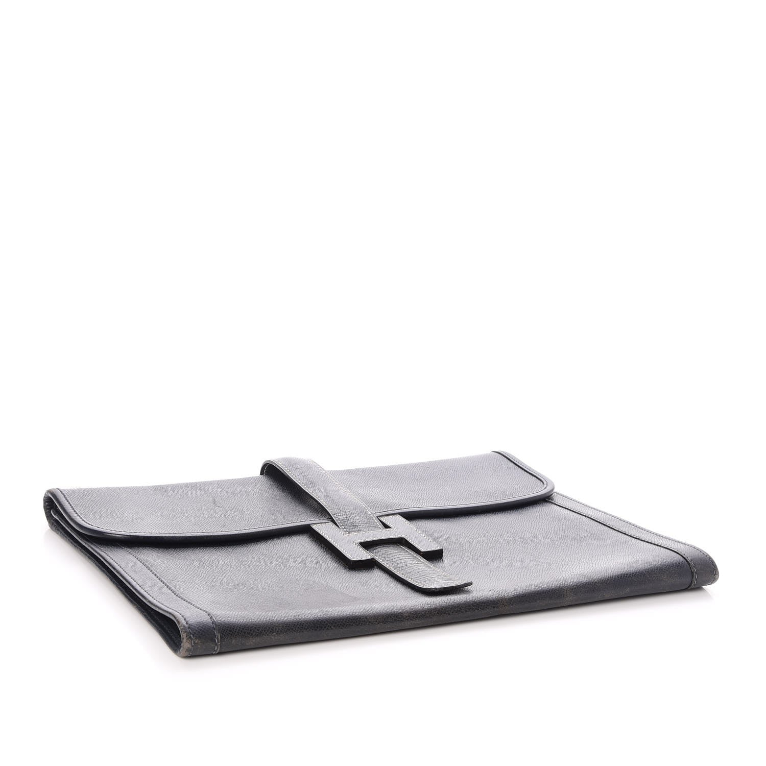 Hermes Courchevel Jige GM Clutch Indigo 4 of 9