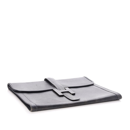 Hermes Courchevel Jige GM Clutch Indigo 4 of 9