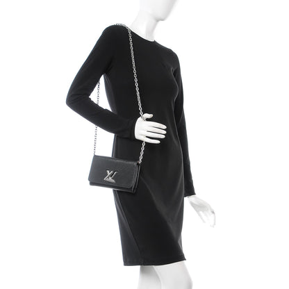 Louis Vuitton Epi Twist Chain Wallet Black 2 of 7