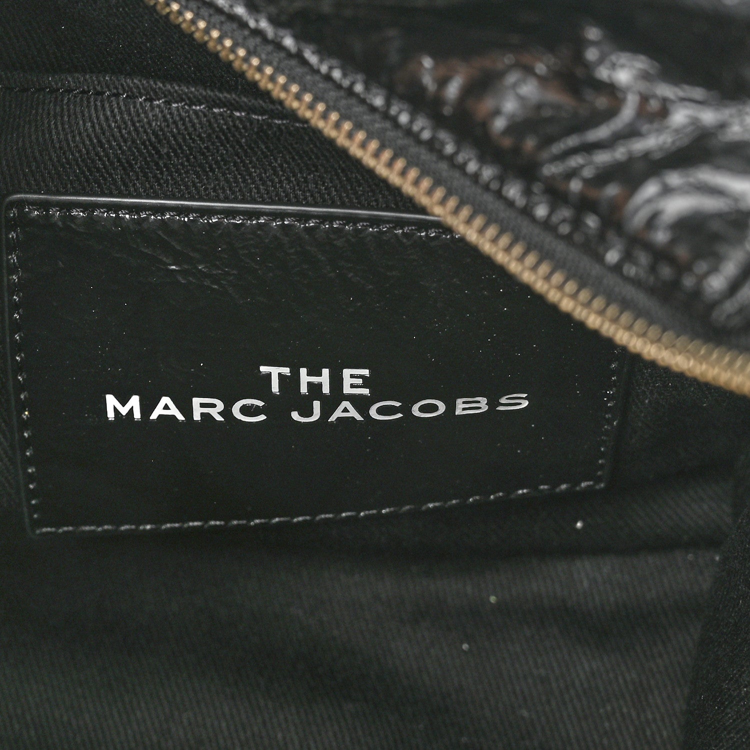 Marc Jacobs Shiny Crinkled Calfskin Small The Tote Bag Black 6 of 10