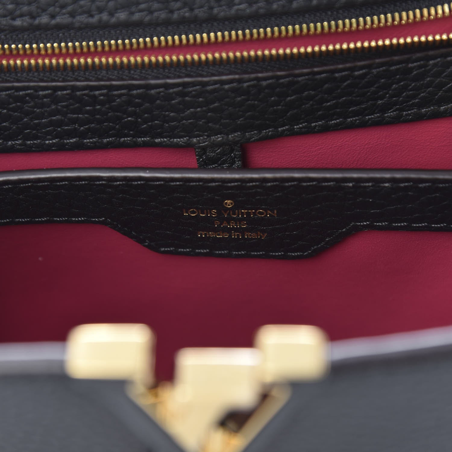 Louis Vuitton Taurillon Capucines BB Black 6 of 11