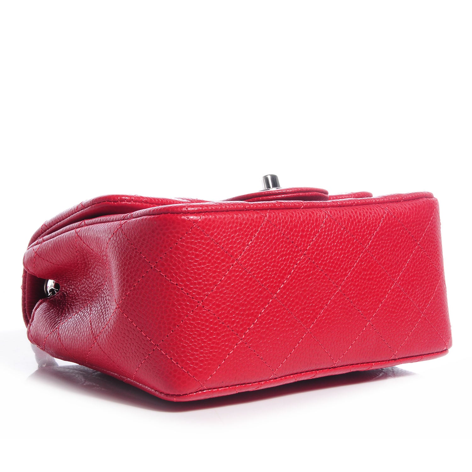Chanel Caviar Quilted Mini Square Flap Red 4 of 9