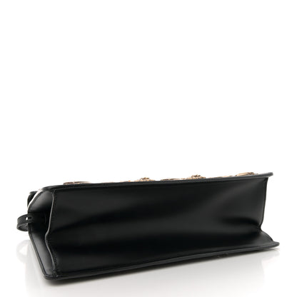 Gucci Calfskin Animal Studs Medium Sylvie Top Handle Bag Black 4 of 11