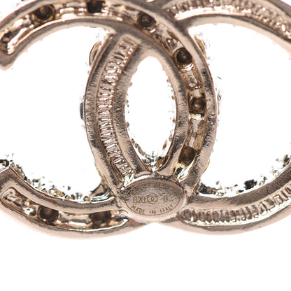 Chanel Crystal Pearl Dazzling Domino Drop Earrings Matte Gold 4 of 6