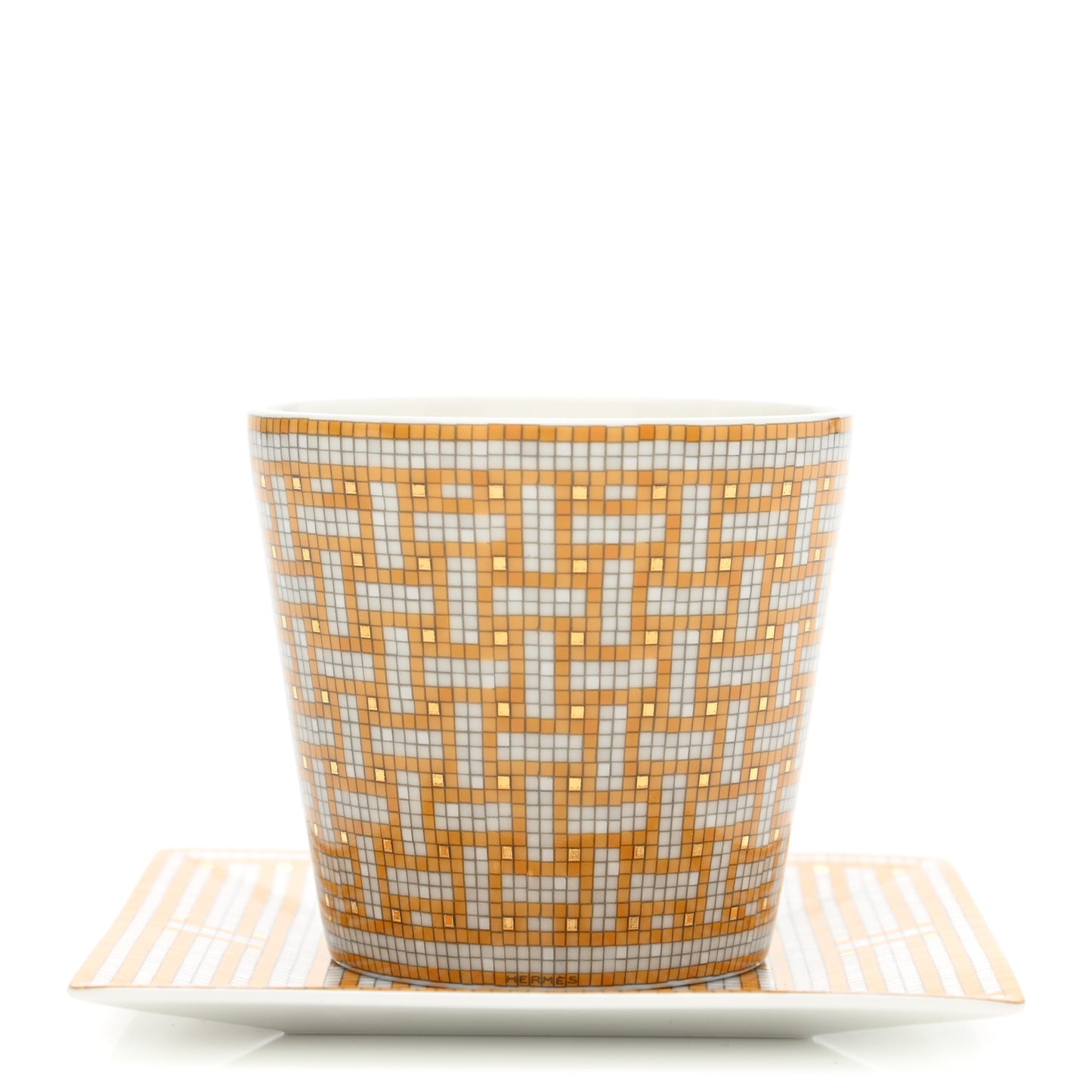 Porcelain Mosaique Au 24 Porcelain Candle Tumbler Gold