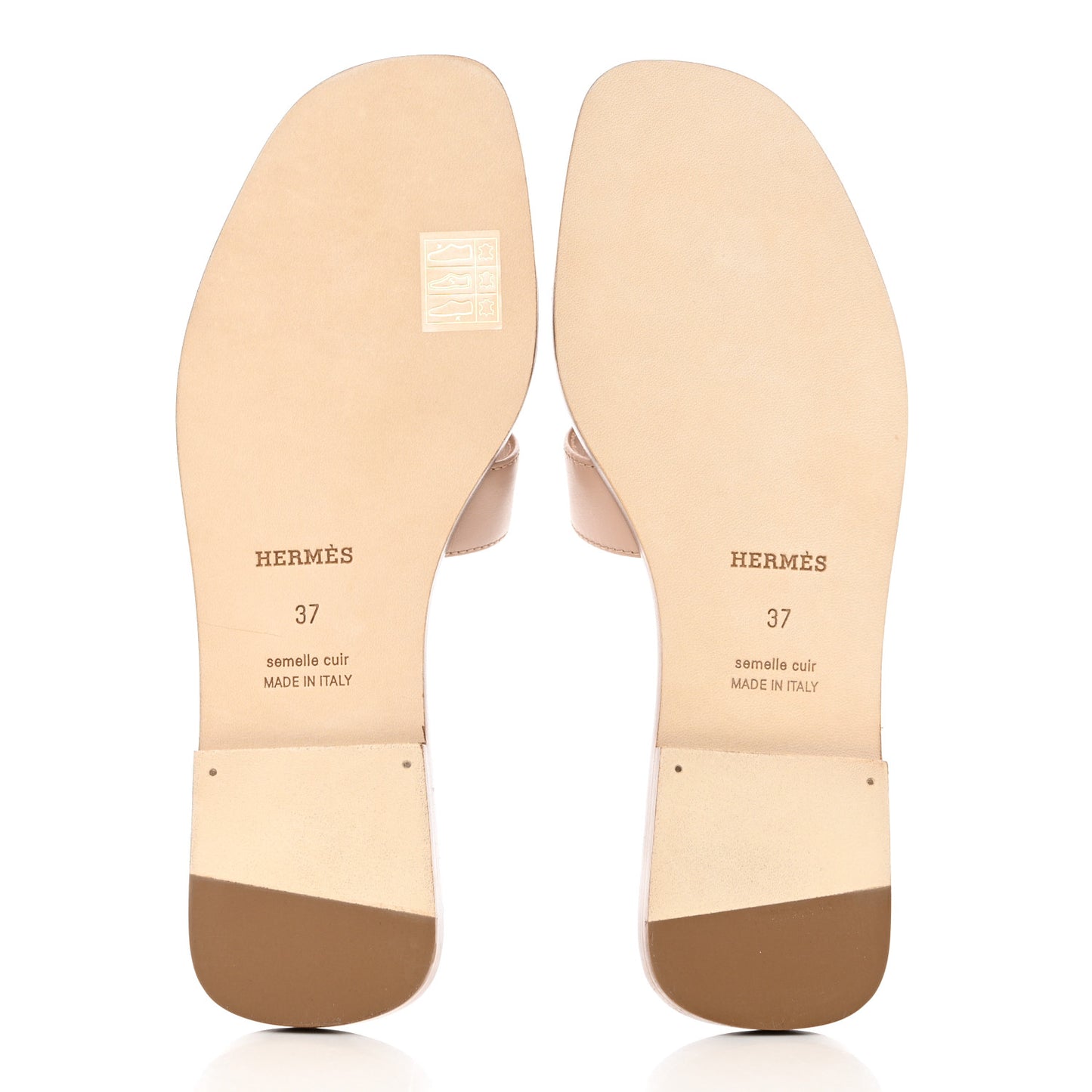 Box Calfskin Oran Sandals 37 Bois De Santal