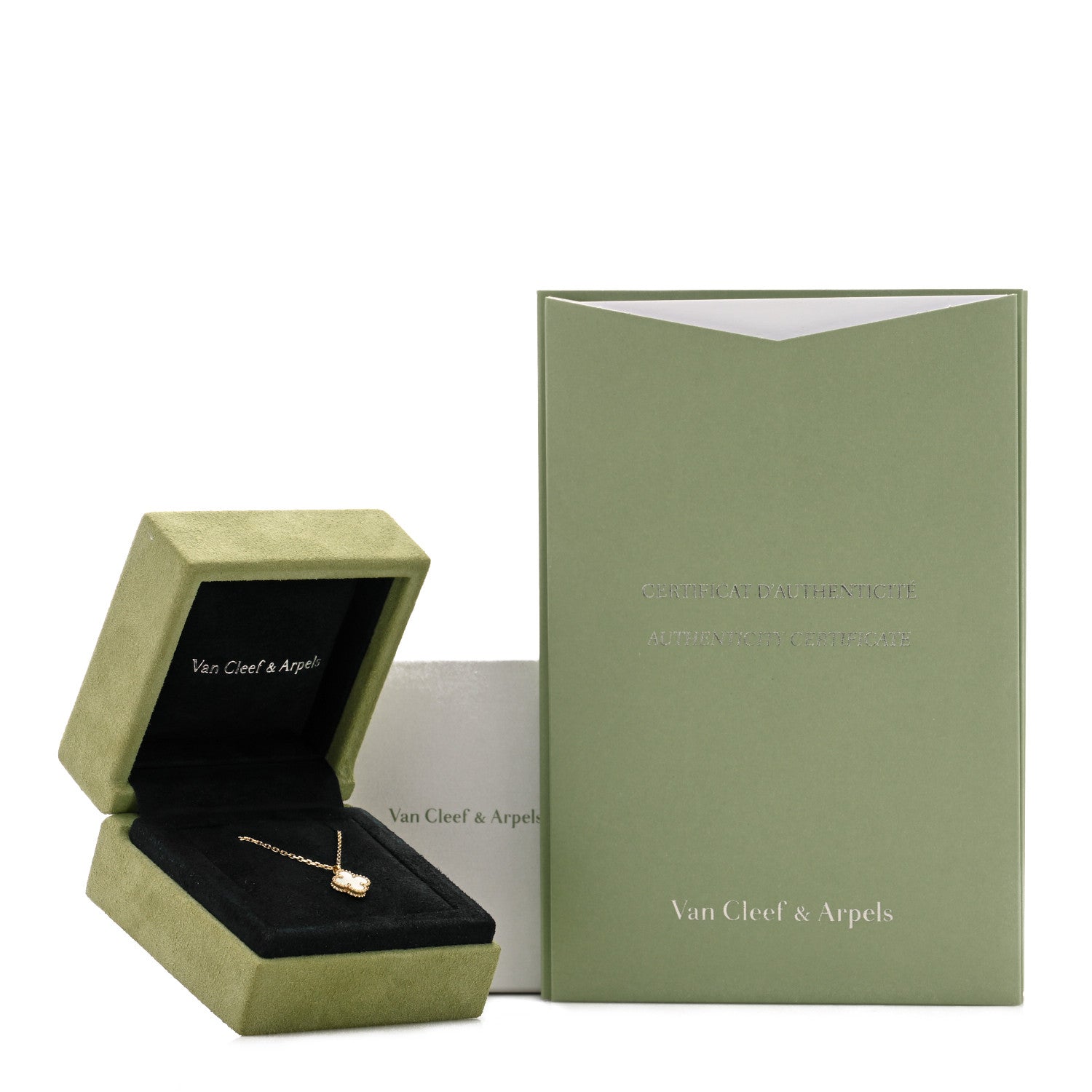 Van Cleef & Arpels 18K Yellow Gold Mother of Pearl Sweet Alhambra Pendant Necklace 6 of 6
