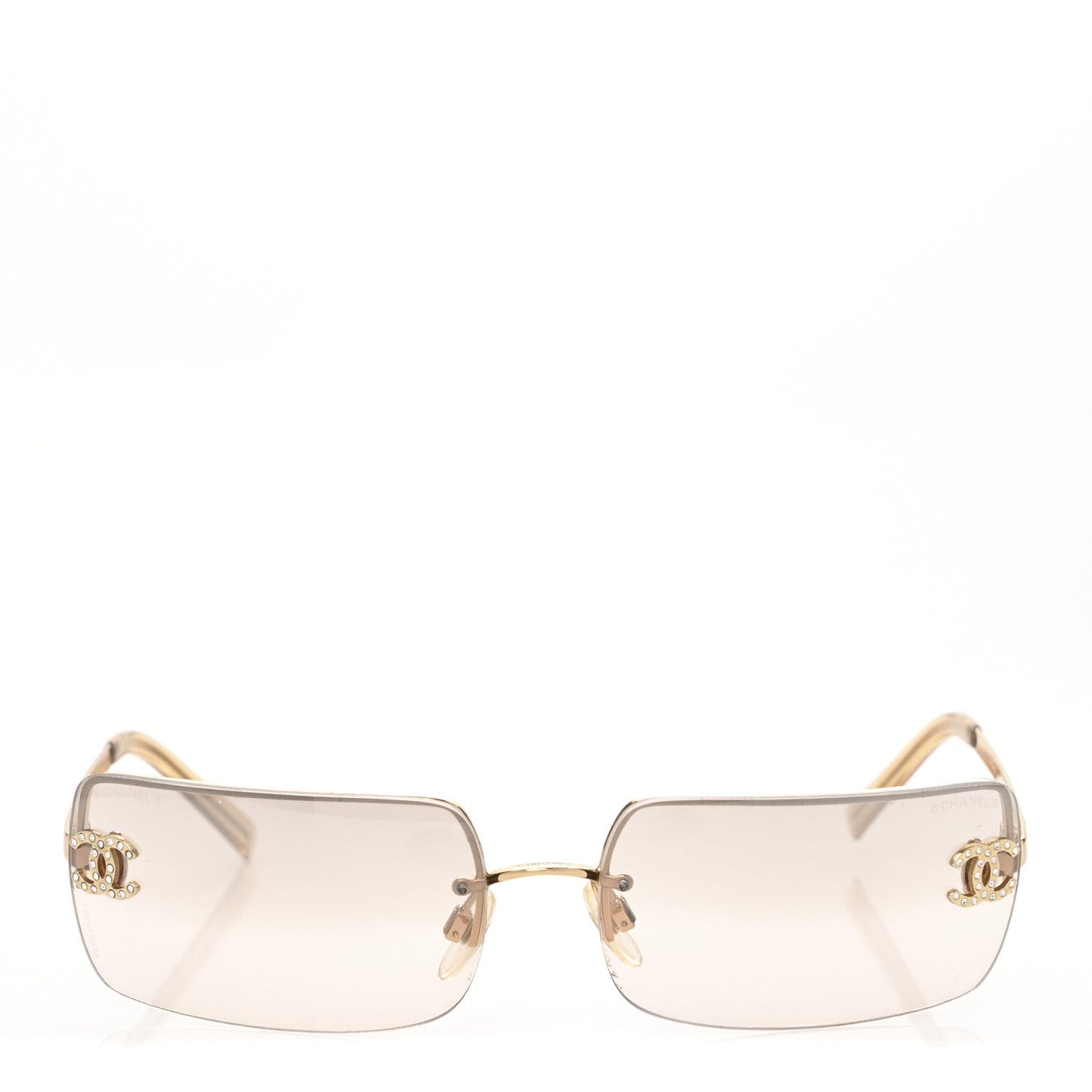 Crystal CC Logo Sunglasses 4104-B Gold