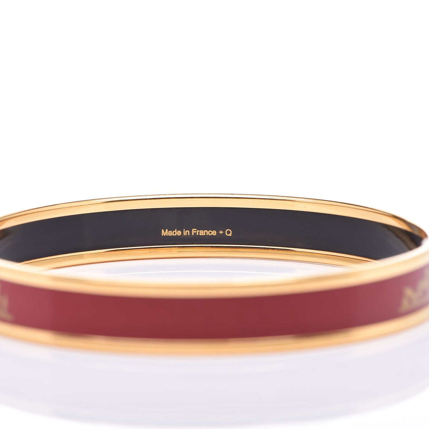 Enamel Printed Narrow Caleche Bracelet 70 Rouge H
