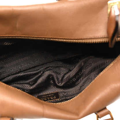 Prada Saffiano Rectangular Shoulder Bag Brown 5 of 13