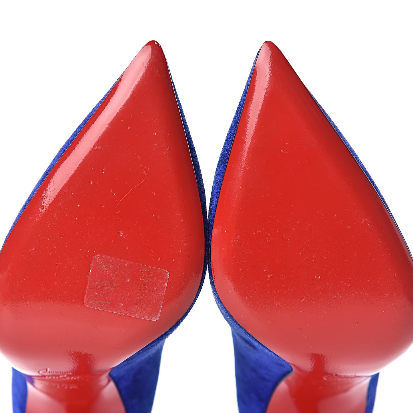 Veau Velours Pigalle Follies 100 Pumps 39.5 Metal Blue