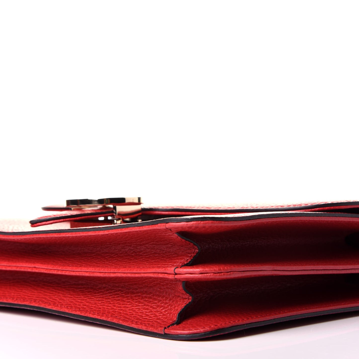 Dollar Calfskin Interlocking G Shoulder Bag Red