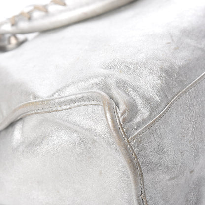 Balenciaga Laminated Agneau Classic Silver Hardware City Silver 9 of 11