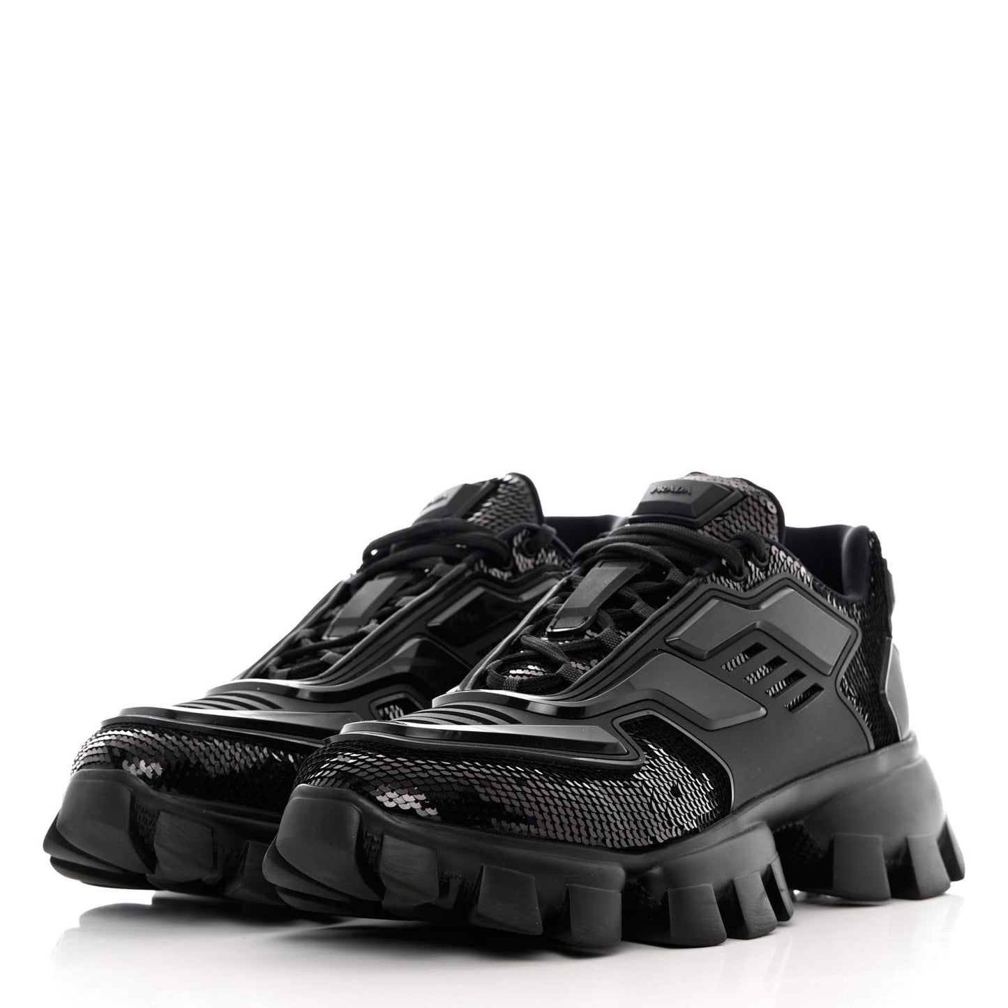Sequin Cotton Rubber Mens Cloudbust Thunder Sneakers 8 Black