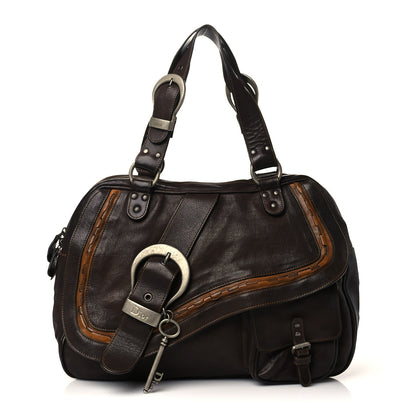Christian Dior Calfskin Medium Gaucho Double Saddle Bag Brown 1 of 6