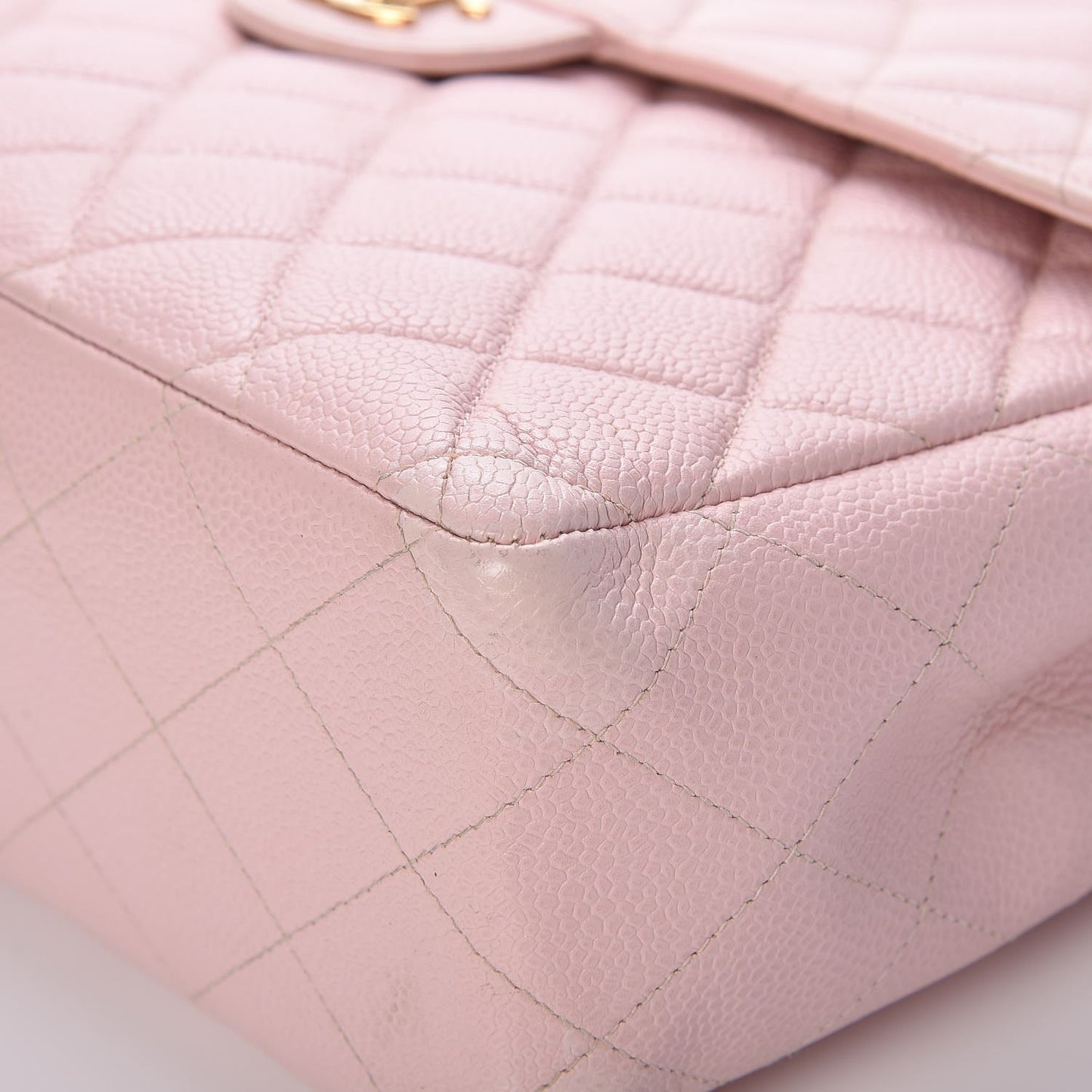 Caviar Jumbo Single Flap Pink