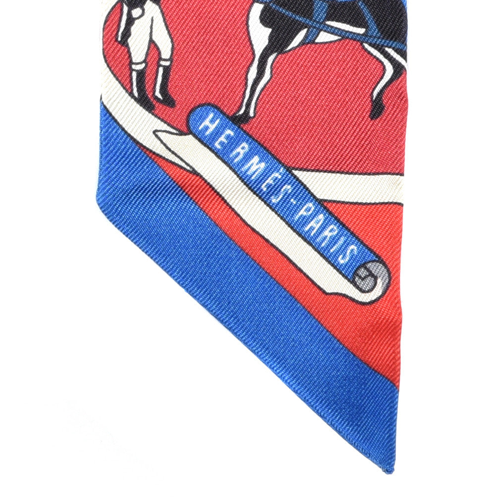 Silk Exposition Universelle Twilly Rouge Bleu Electrique Gold