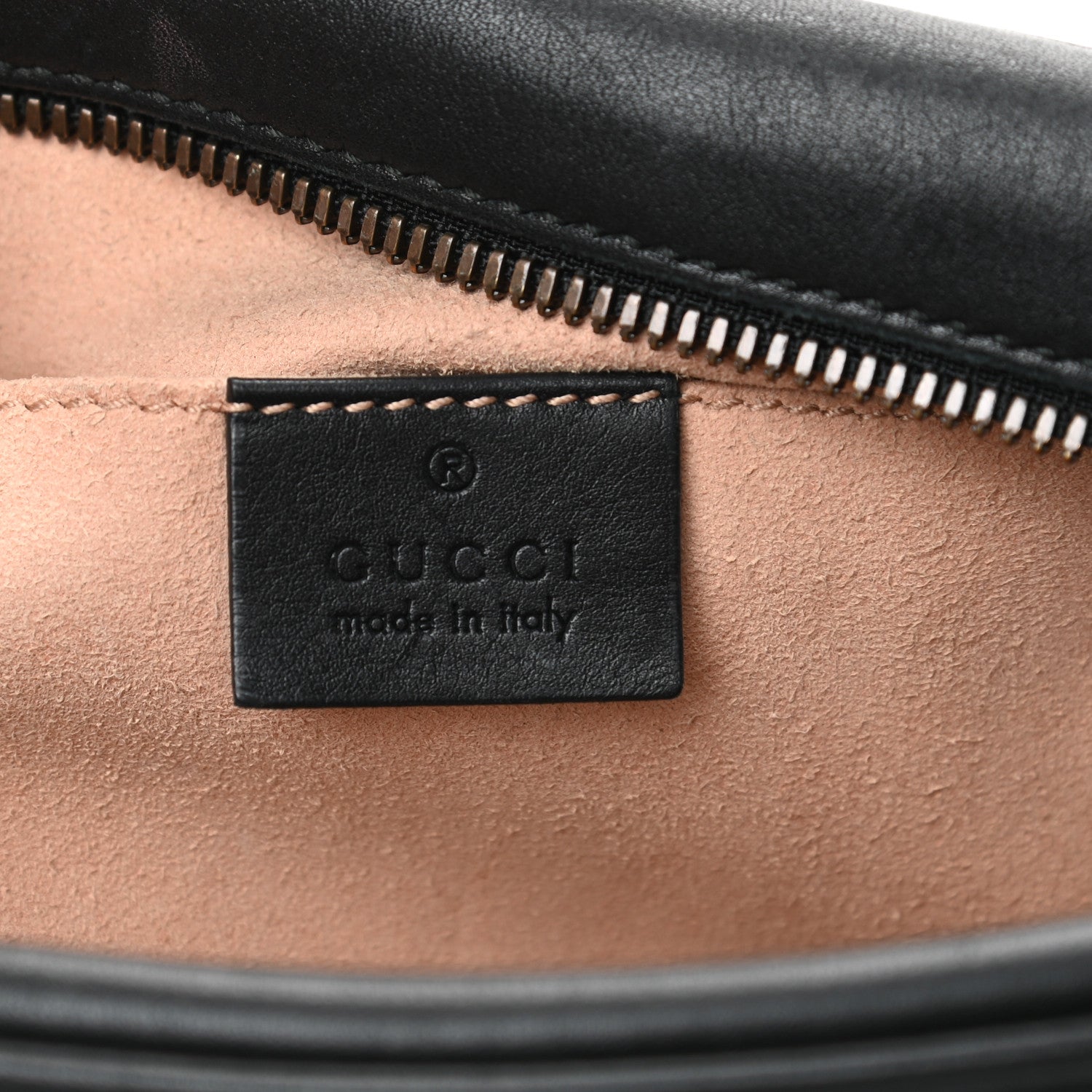 Gucci Calfskin Matelasse Small GG Marmont Chain Shoulder Bag Black 7 of 16