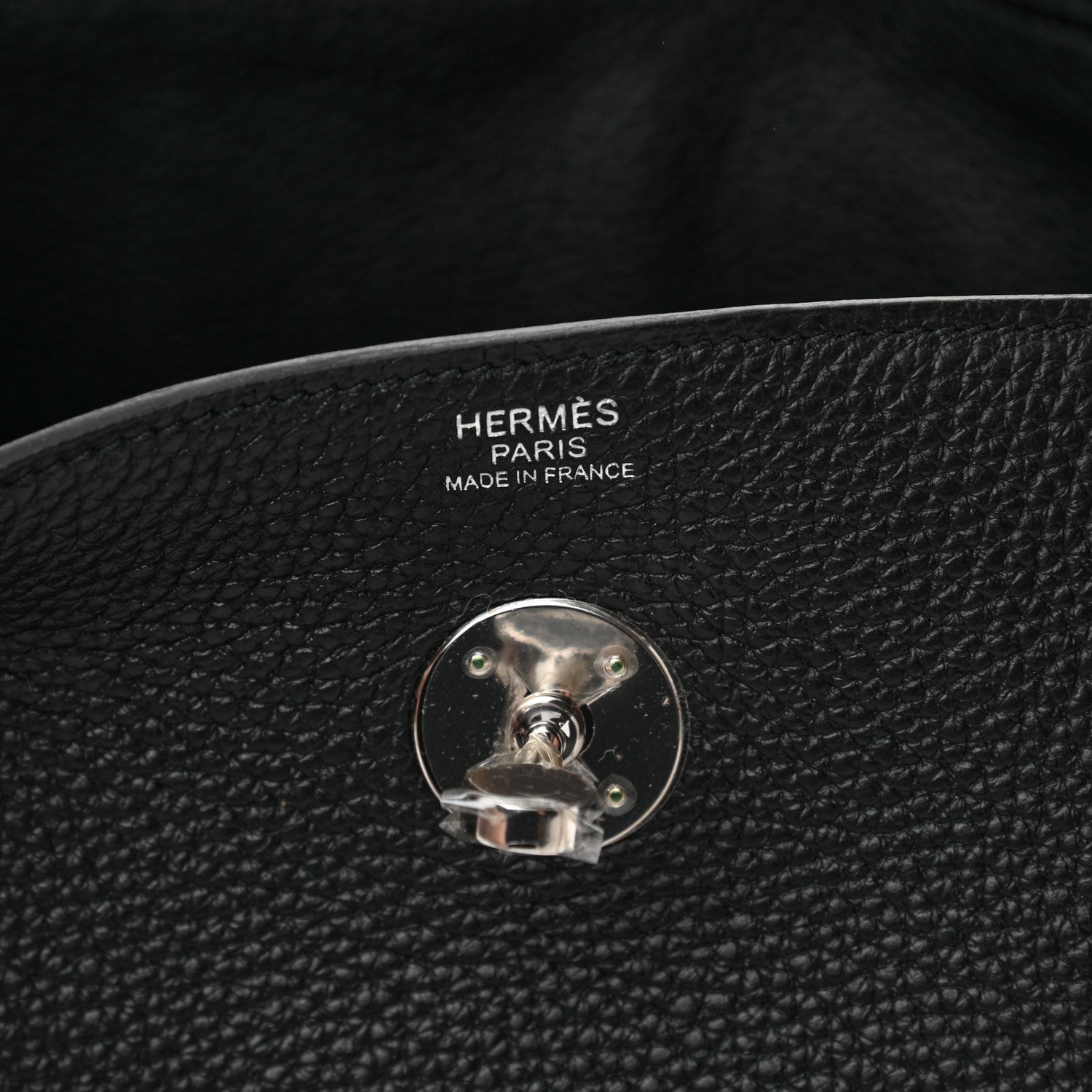 Hermes Taurillon Clemence Lindy 30 Black 7 of 11