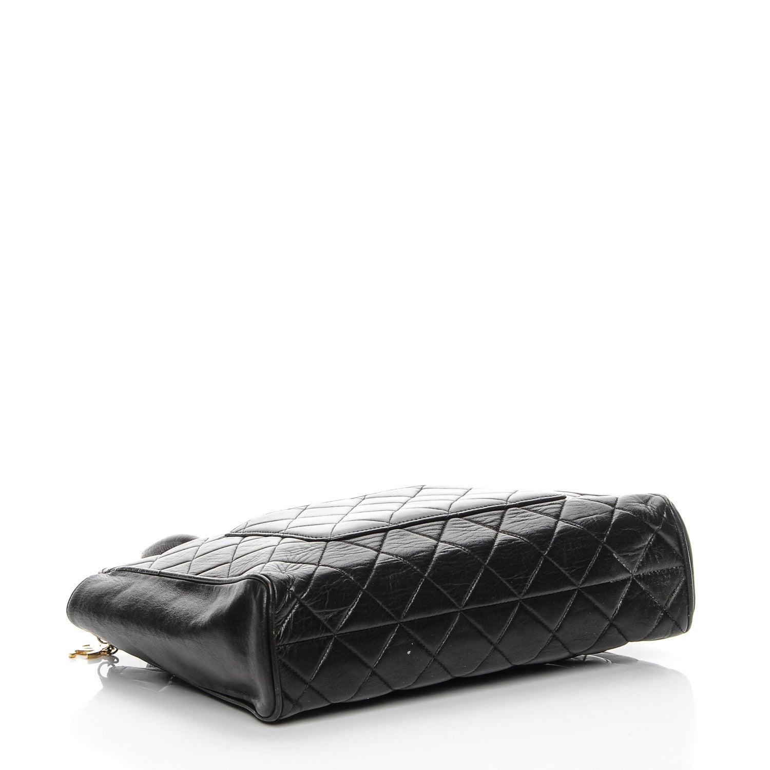 Chanel Lambskin Quilted Top Handle Bag Black 4 of 10