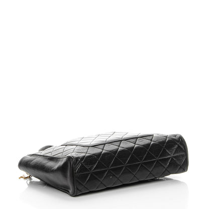 Chanel Lambskin Quilted Top Handle Bag Black 4 of 10