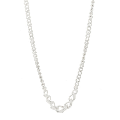 Tiffany Sterling Silver Forge Graduated Link Necklace 1 of 5