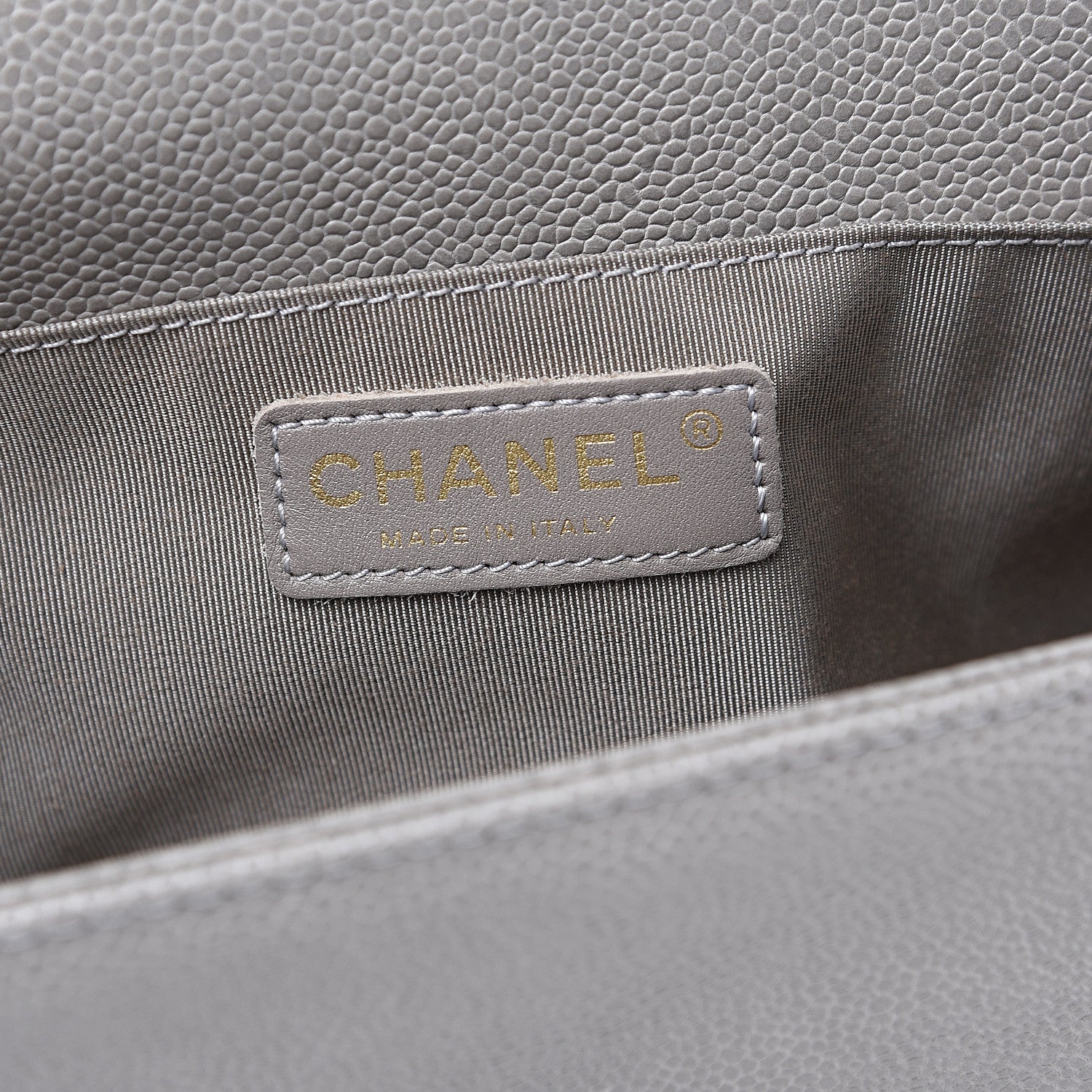 Chanel Caviar Quilted Medium Boy Flap Taupe 5 of 10