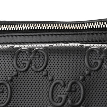 Gucci Calfskin GG Tennis Embossed Pocket Belt Bag Black 8 of 10