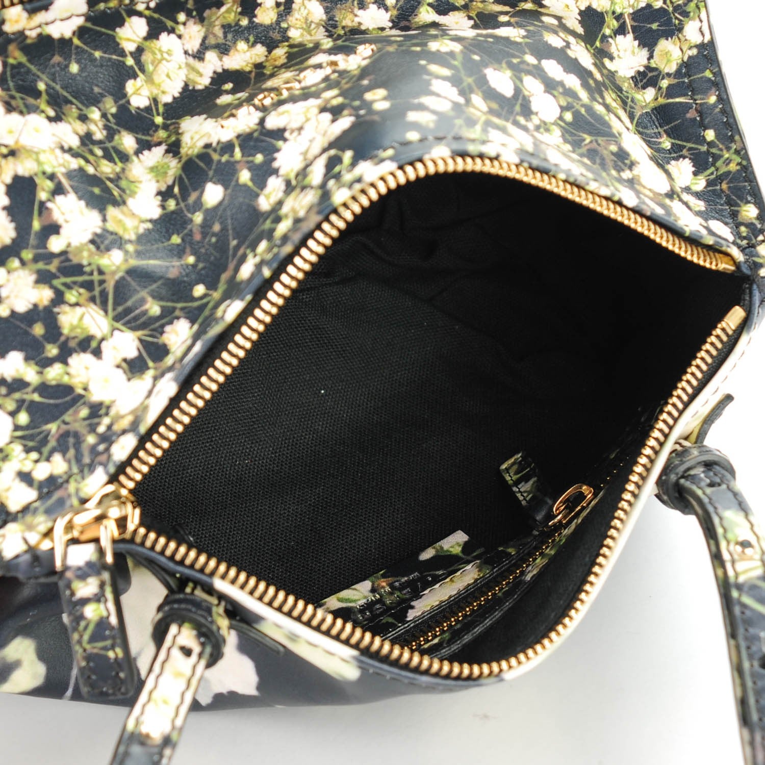 Givenchy Calfskin Baby's Breath Print Mini Pandora Black 5 of 7