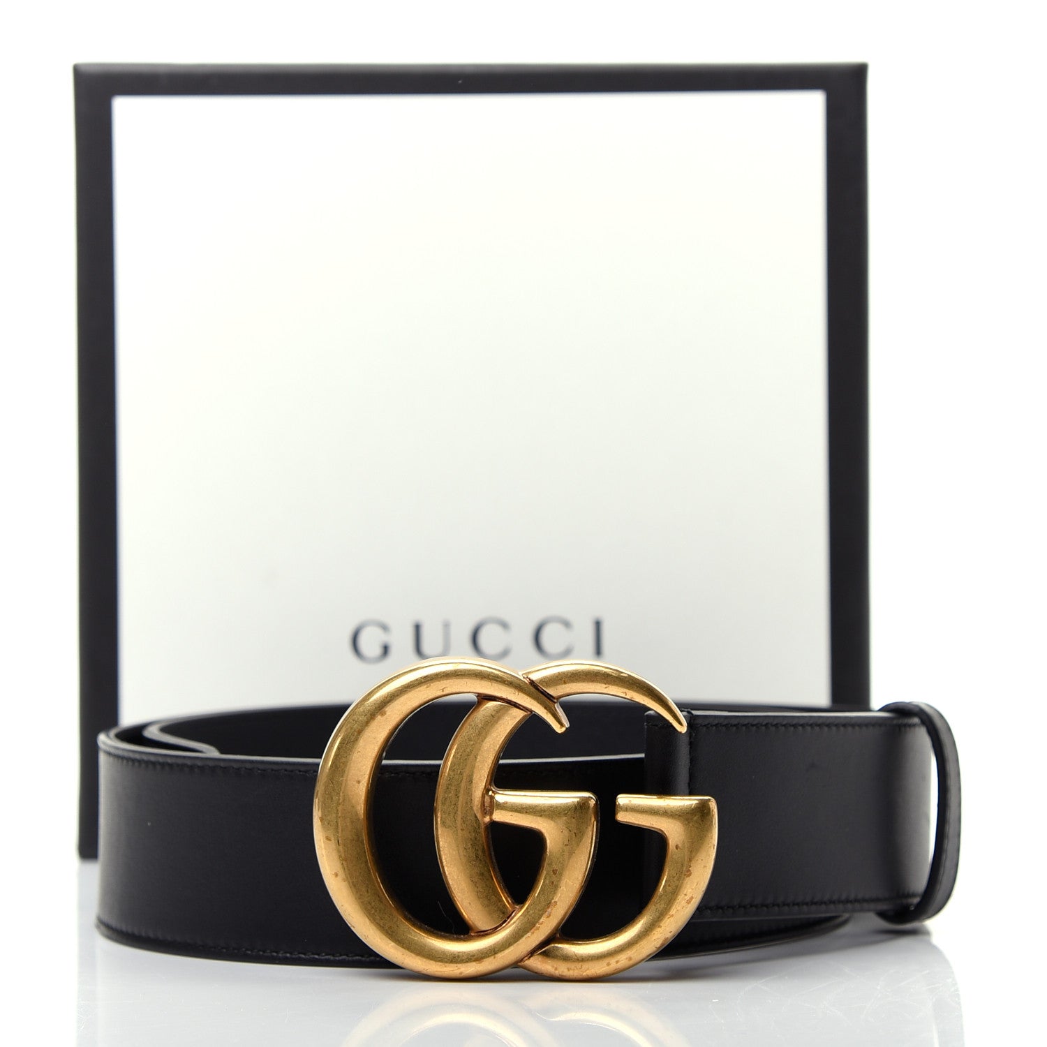 Gucci Calfskin Double G 40mm Belt 80 32 Black 6 of 6