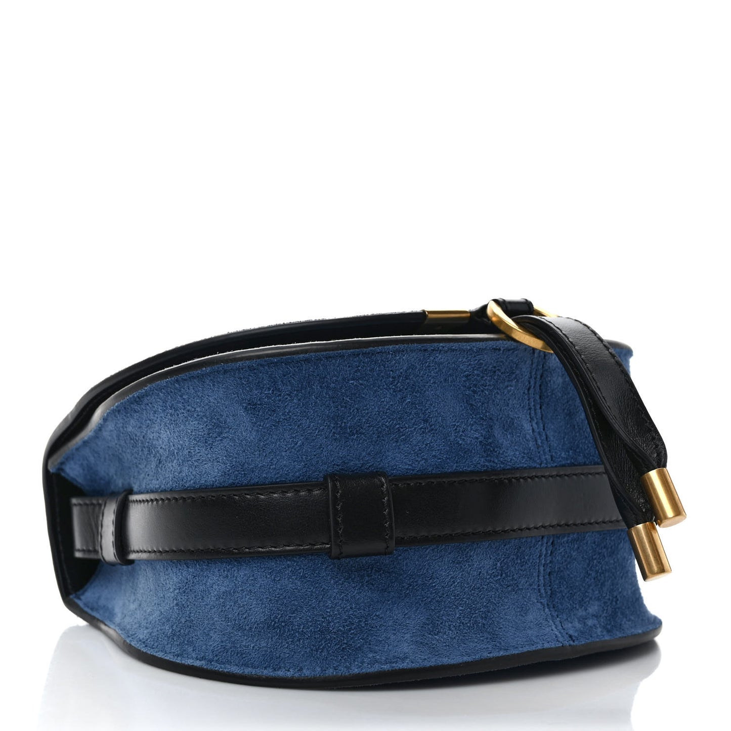 Suede Small Marcie Saddle Bag Deep Denim
