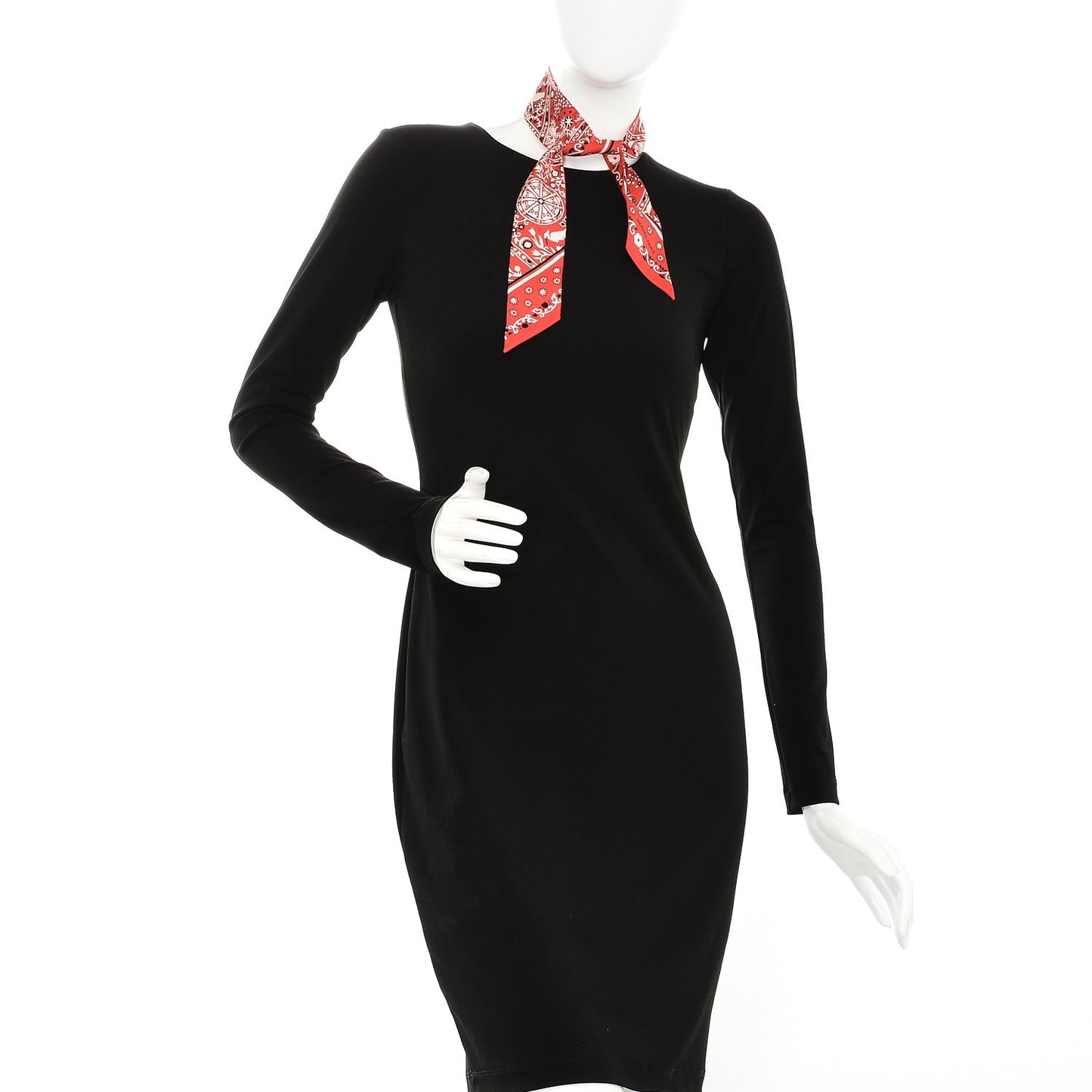 Silk Peuple Du Vent Bandana Twilly Rouge Noir Blanc