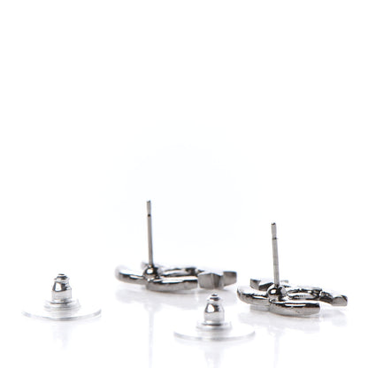 Chanel Crystal CC Starfall Earrings Silver 3 of 5