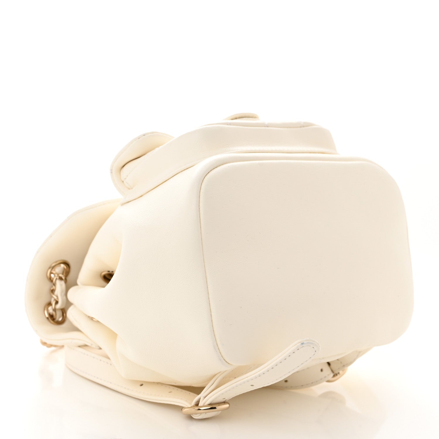 Chanel Lambskin Quilted Small Duma Drawstring Backpack White 4 of 10