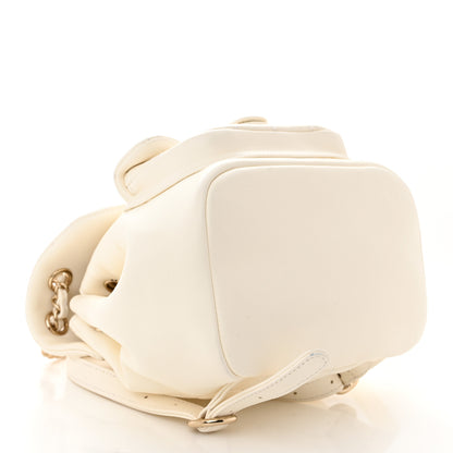 Chanel Lambskin Quilted Small Duma Drawstring Backpack White 4 of 10