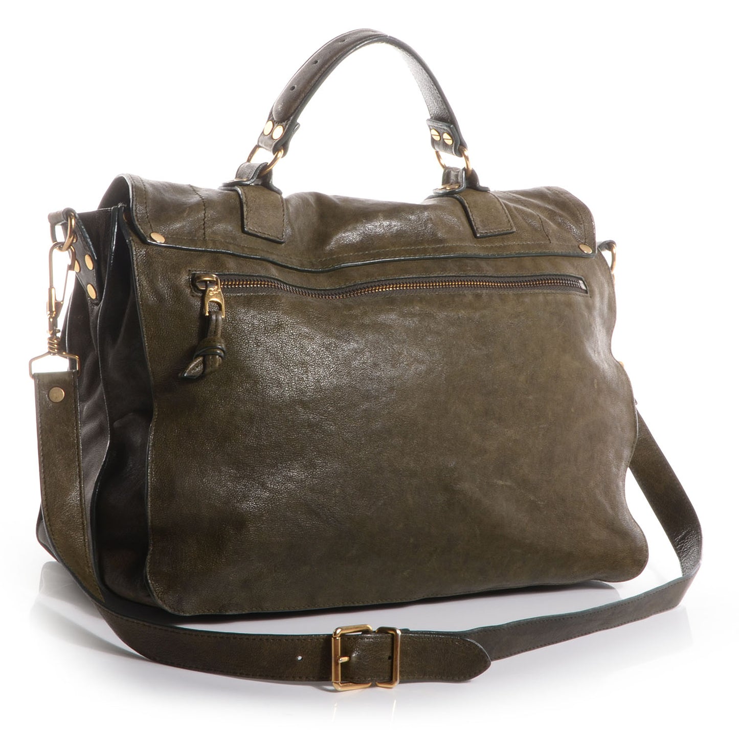 Lambskin PS1 Large Satchel Military