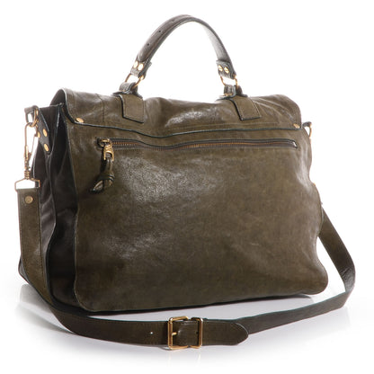 Proenza Schouler Lambskin PS1 Large Satchel Military 3 of 11